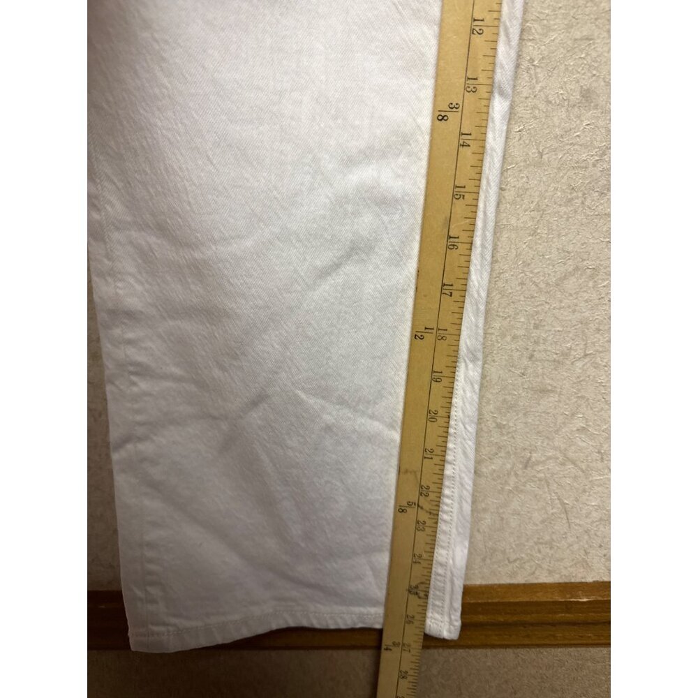 Rebecca Minkoff Ankle Kick Women's Jeans White High Rise Denim Flare Size 30 NEW - Picture 9 of 14